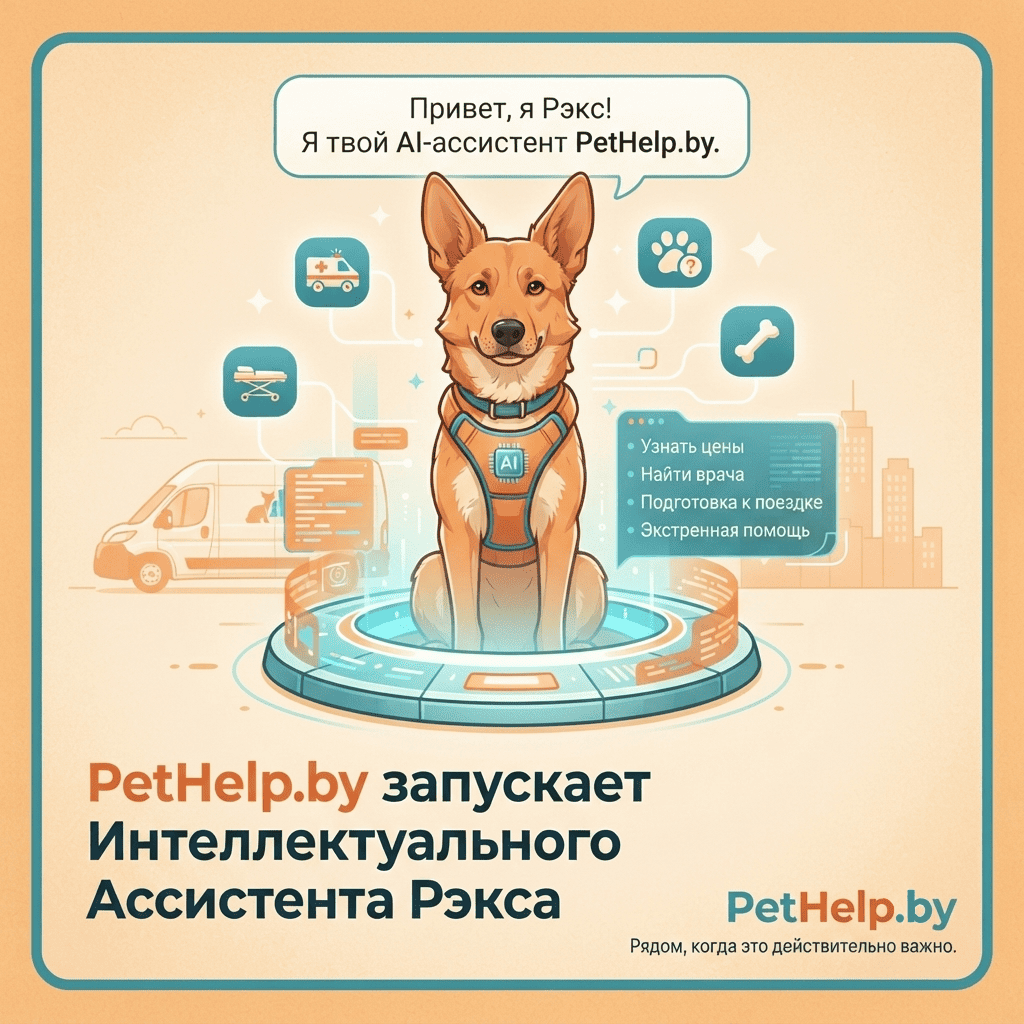 Технология поиска ветеринарных клиник в реальном времени от зоотакси PetHelp.by в Минске